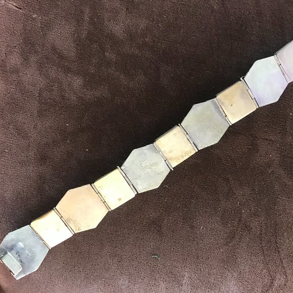 VINTAGE MEXICAN ALPACA PANEL BRACELET - Picture 4 of 4